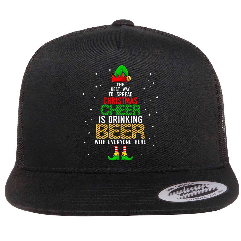 Best Way To Spread Christmas Cheer Ing Beer Funny Xmas Gift Flat Bill Trucker Hat