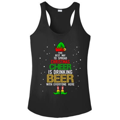 Best Way To Spread Christmas Cheer Ing Beer Funny Xmas Gift Ladies PosiCharge Competitor Racerback Tank