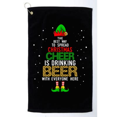 Best Way To Spread Christmas Cheer Ing Beer Funny Xmas Gift Golf Towel