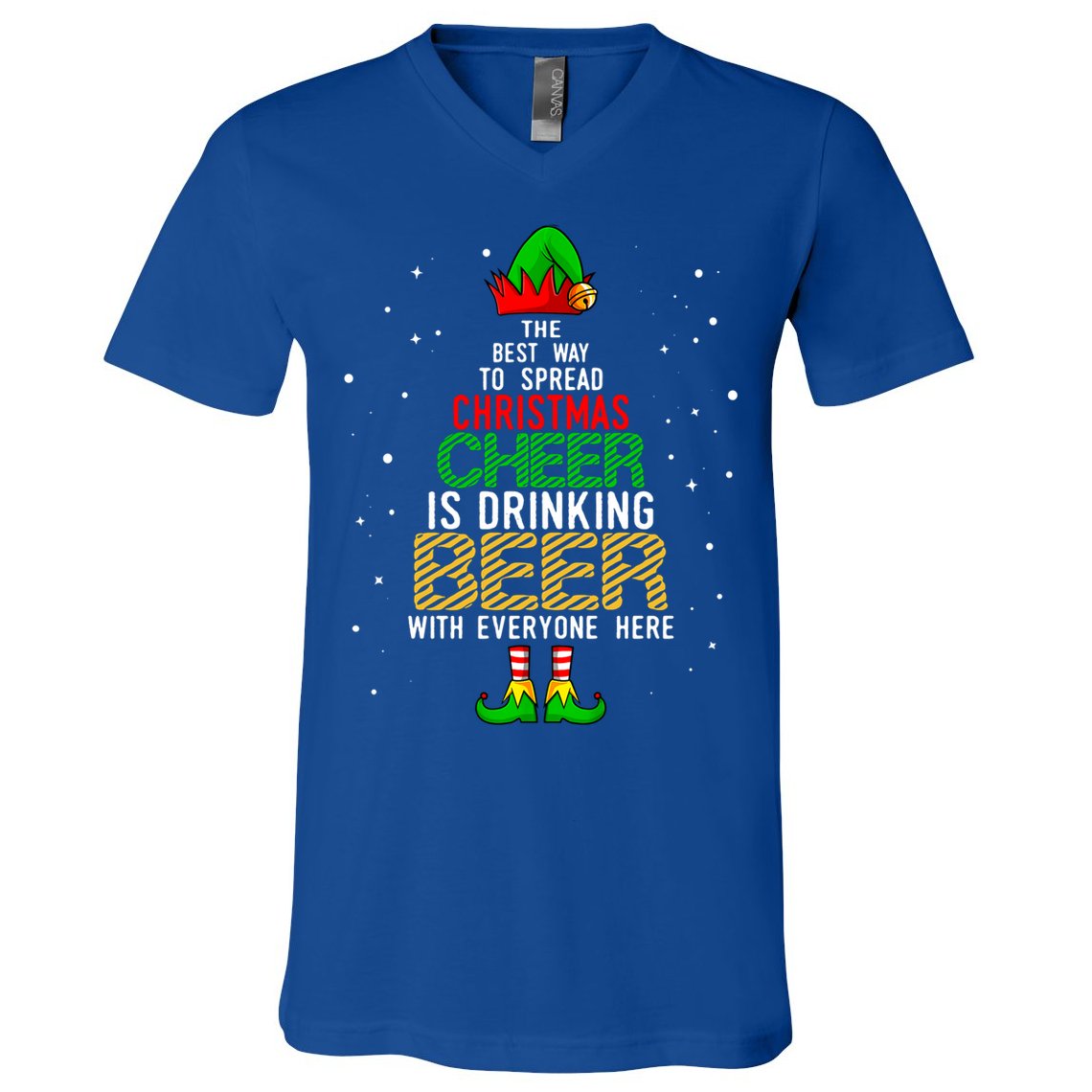 Best Way To Spread Christmas Cheer Ing Beer Funny Xmas Gift V-Neck T-Shirt
