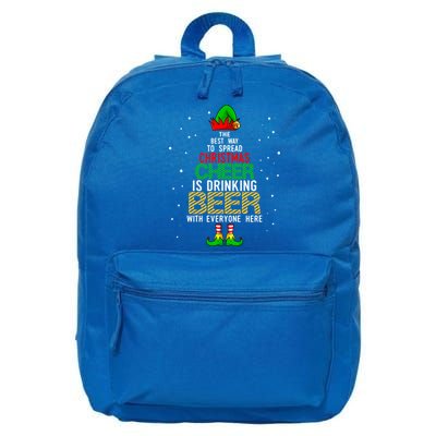 Best Way To Spread Christmas Cheer Ing Beer Funny Xmas Gift 16 in Basic Backpack