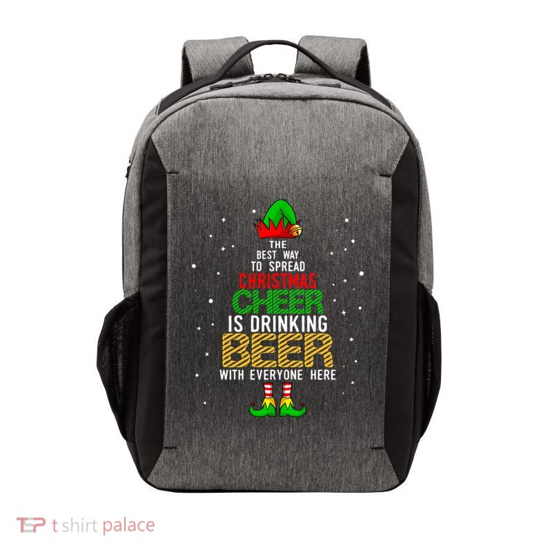 Best Way To Spread Christmas Cheer Ing Beer Funny Xmas Gift Vector Backpack