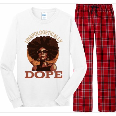 Black Wo Unapologetically Dope Juneteenth Black History Long Sleeve Pajama Set