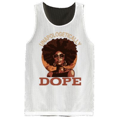 Black Wo Unapologetically Dope Juneteenth Black History Mesh Reversible Basketball Jersey Tank