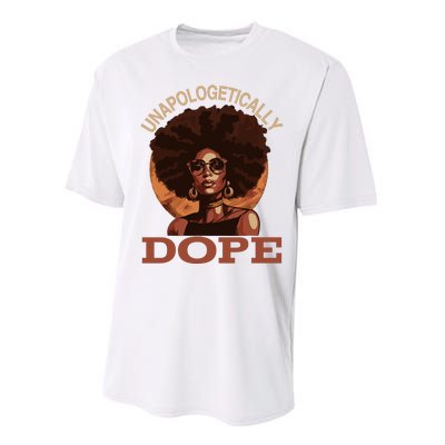 Black Wo Unapologetically Dope Juneteenth Black History Performance Sprint T-Shirt