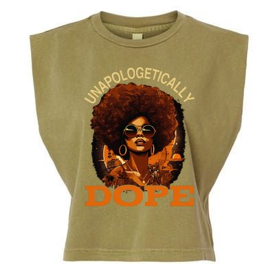 Black Women Unapologetically Dope Juneteenth Black History Garment-Dyed Women's Muscle Tee