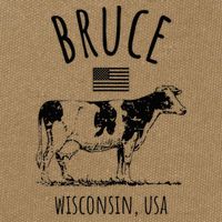 Bruce Wisconsin Usa Retro Cow Vintage Cotton Canvas Backpack