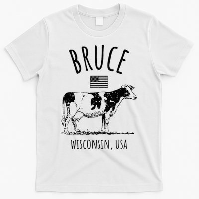 Bruce Wisconsin Usa Retro Cow Vintage T-Shirt