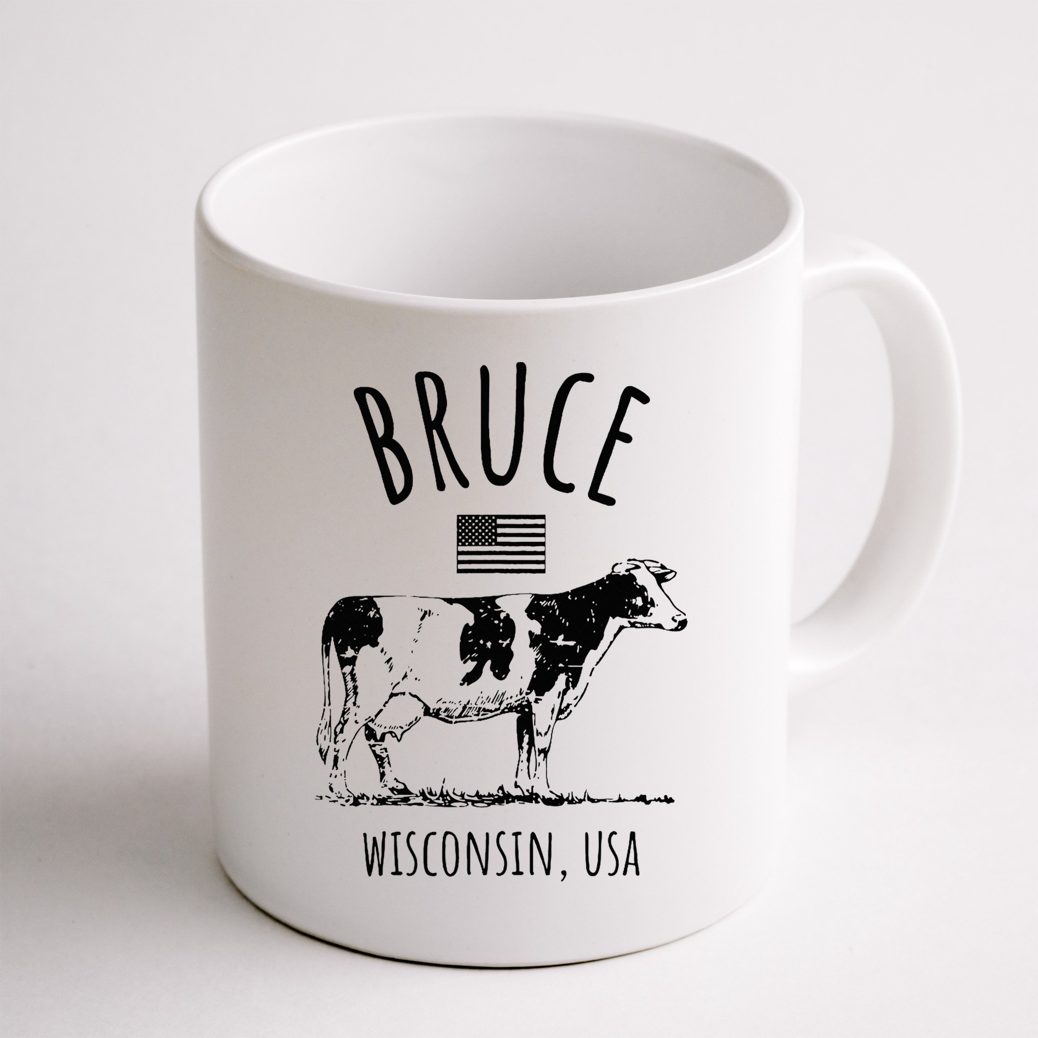 Bruce Wisconsin Usa Retro Cow Vintage Mug