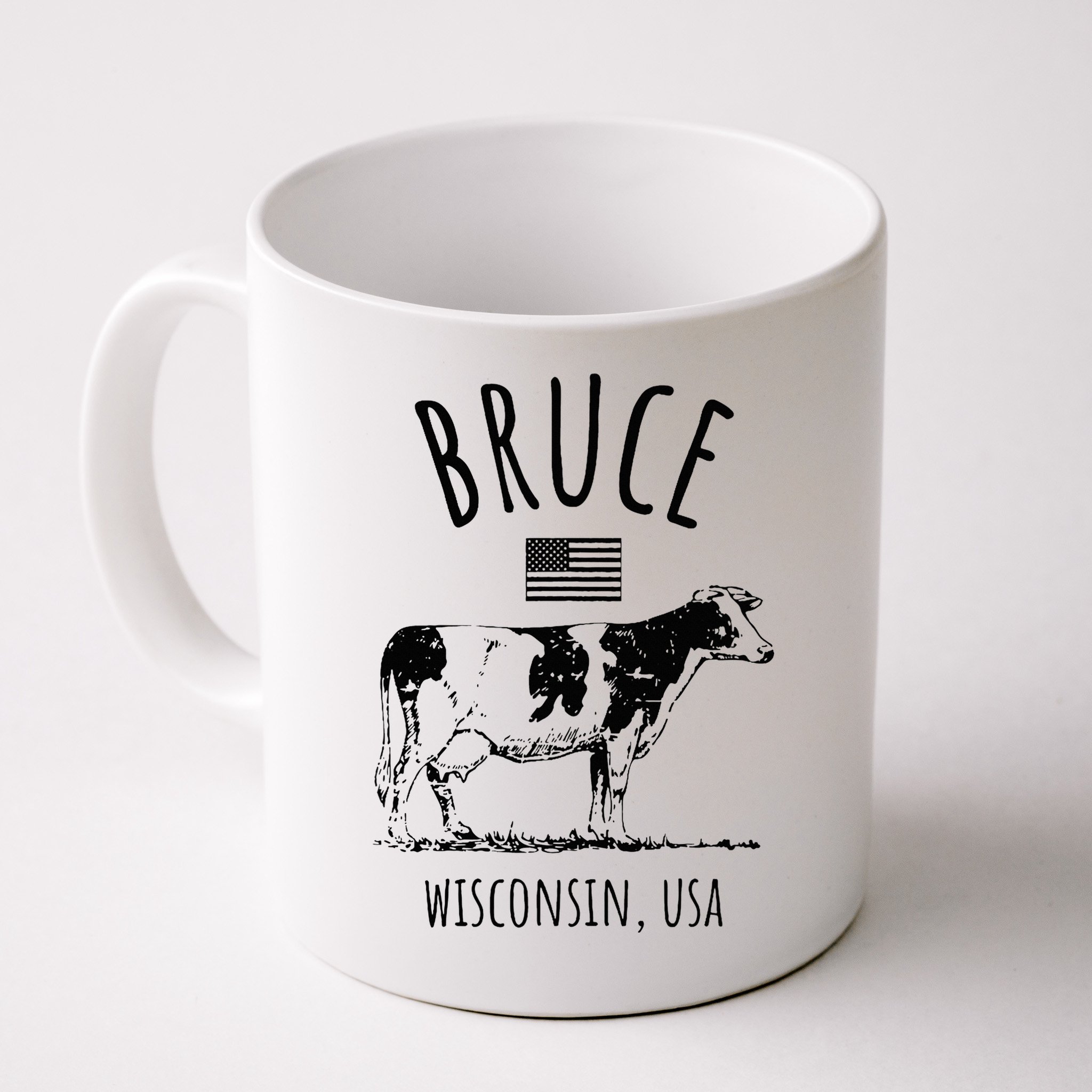 Bruce Wisconsin Usa Retro Cow Vintage Mug