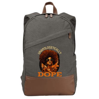 Black Women Unapologetically Dope Juneteenth Black History Cotton Canvas Backpack