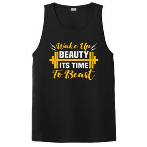 Backprint Wake Up Beauty Its Time To Beast Gift PosiCharge Competitor Tank