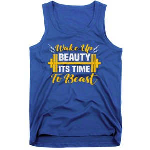 Backprint Wake Up Beauty Its Time To Beast Gift Tank Top