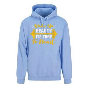 Backprint Wake Up Beauty Its Time To Beast Gift Unisex Surf Hoodie