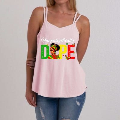 Black Women Unapologetically Dope Juneteenth Black History Women's Strappy Tank