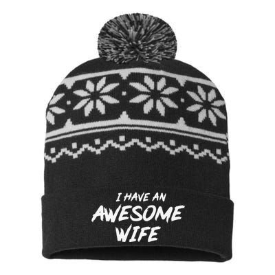 Best Wife Valentine's Day USA-Made Snowflake Beanie