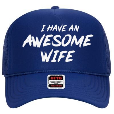 Best Wife Valentine's Day High Crown Mesh Back Trucker Hat