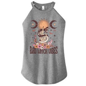 Bad Witch Vibes Boho Witchcraft Coven Astrology Crystals Gift Women's Perfect Tri Rocker Tank