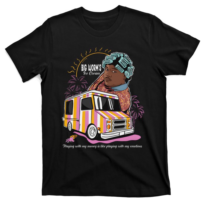 Big Worms Vintage Ice Cream Funny Design T-Shirt