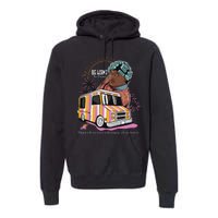 Big Worms Vintage Ice Cream Funny Design Premium Hoodie