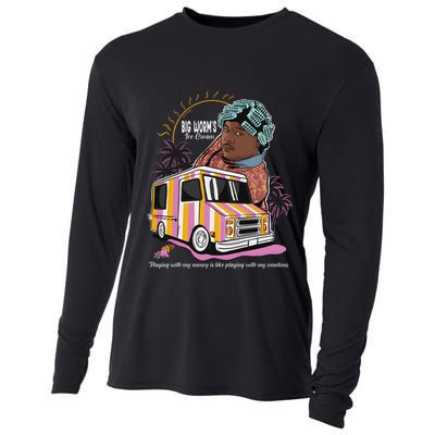 Big Worms Vintage Ice Cream Funny Design Cooling Performance Long Sleeve Crew