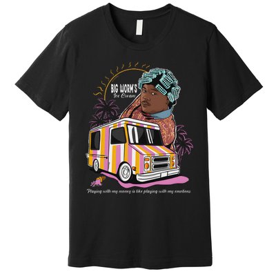 Big Worms Vintage Ice Cream Funny Design Premium T-Shirt