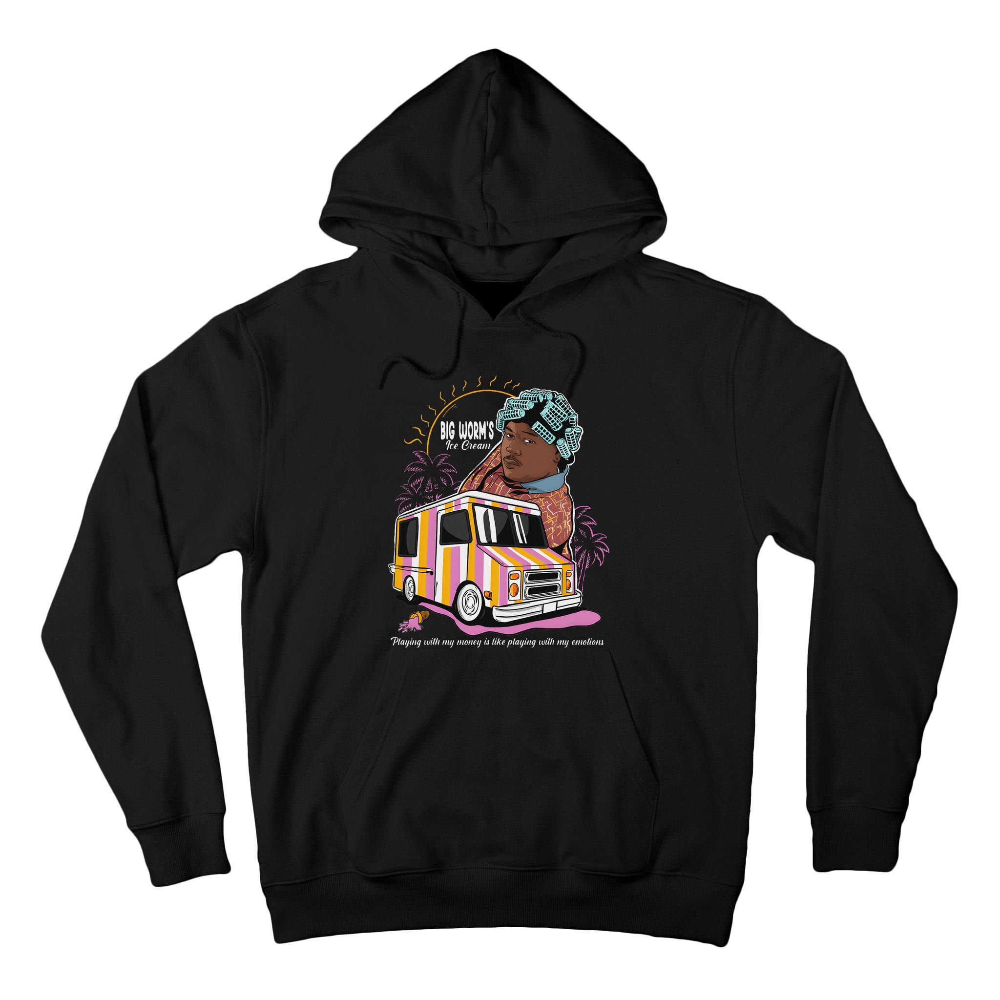 Big Worms Vintage Ice Cream Funny Design Tall Hoodie