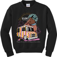 Big Worms Vintage Ice Cream Funny Design Kids Sweatshirt