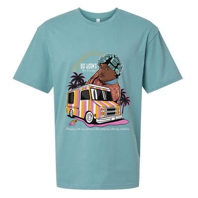 Big Worms Vintage Ice Cream Funny Design Sueded Cloud Jersey T-Shirt