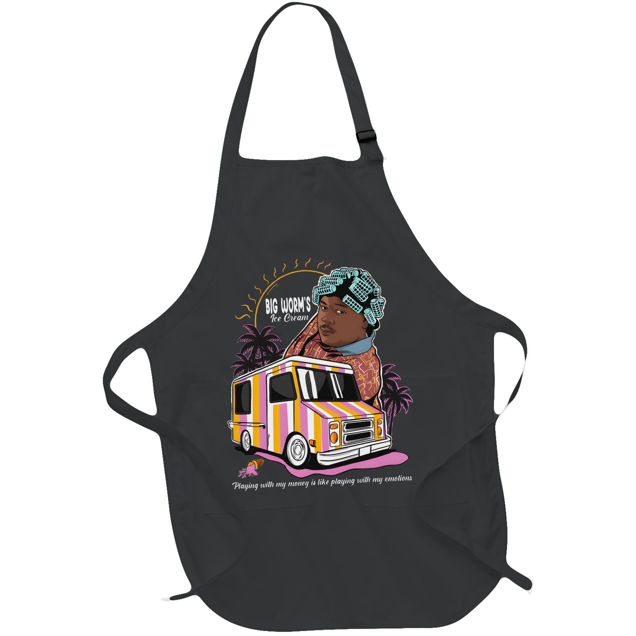Big Worms Vintage Funny Ice Cream What Chu Want Apron