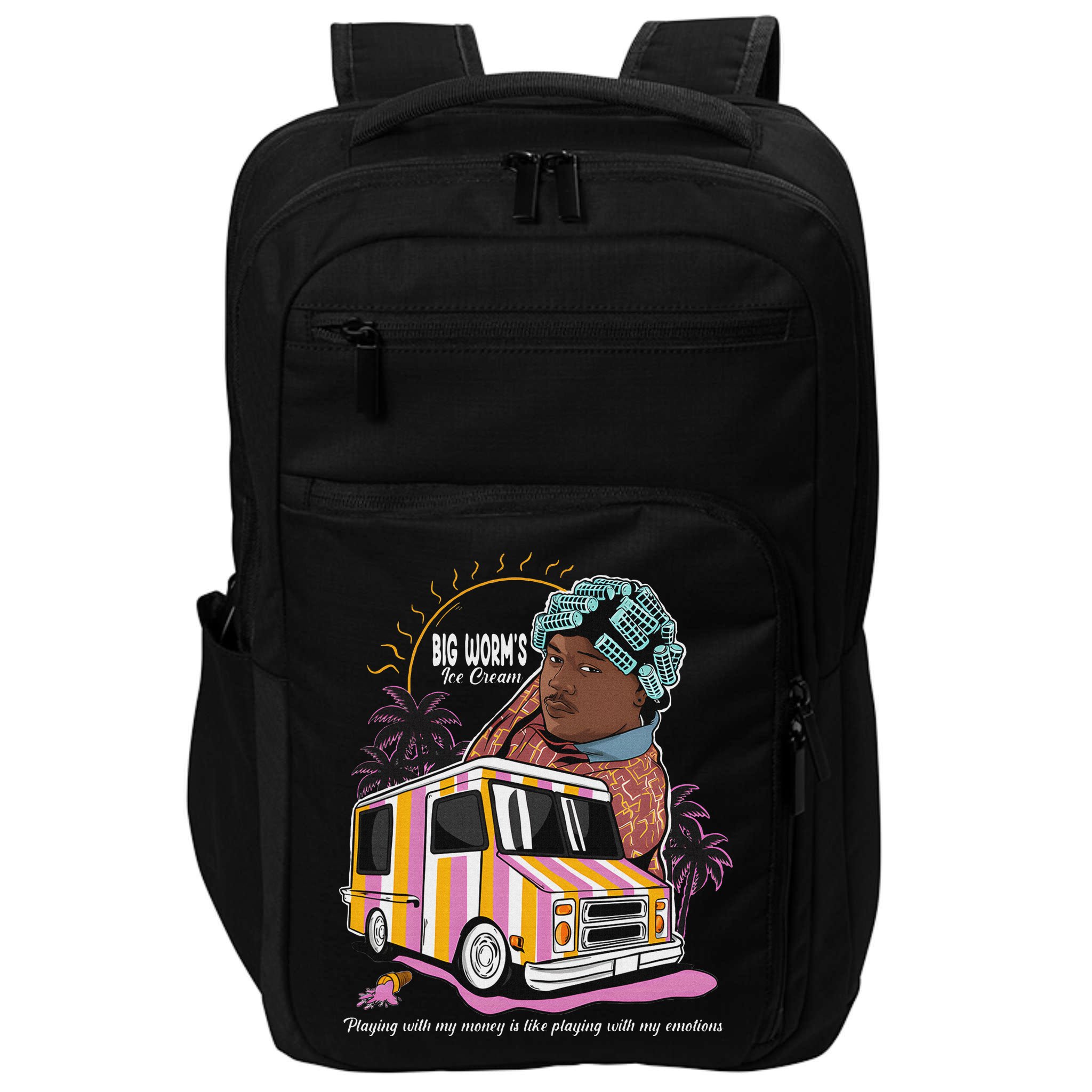 Big Worms Vintage Funny Ice Cream What Chu Want Impact Tech Backpack