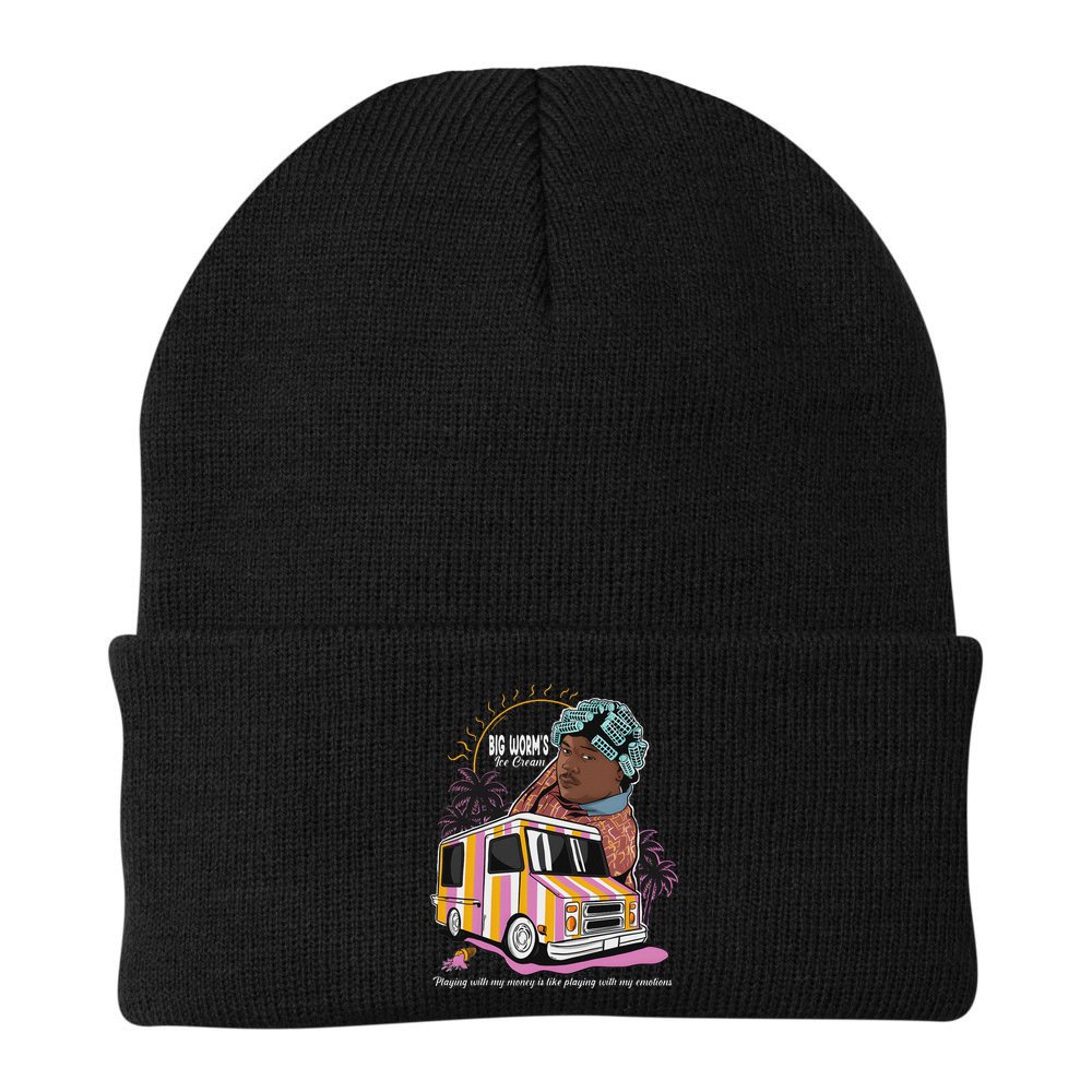 Big Worms Vintage Funny Ice Cream What Chu Want Beanie