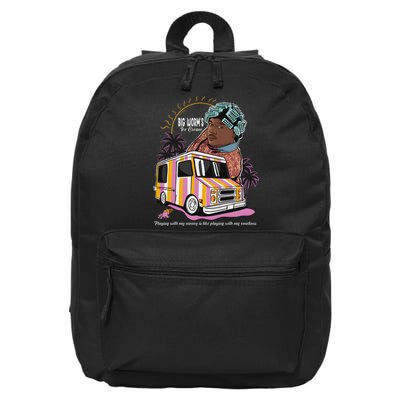 Big Worms Vintage Funny Ice Cream What Chu Want 16 in Basic Backpack