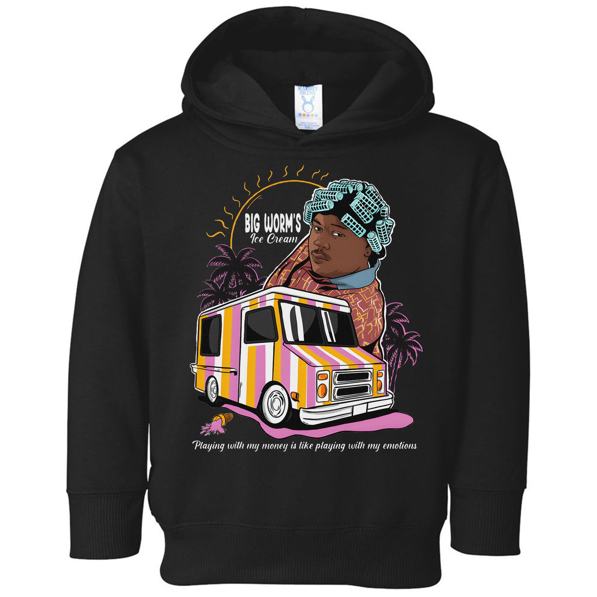 Big Worms Vintage Funny Ice Cream What Chu Want Toddler Hoodie