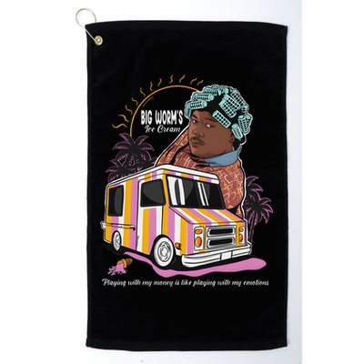 Big Worms Vintage Funny Ice Cream What Chu Want Golf Towel