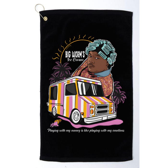 Big Worms Vintage Funny Ice Cream What Chu Want Golf Towel