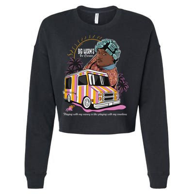 Big Worms Vintage Funny Ice Cream What Chu Want Cropped Pullover Crew