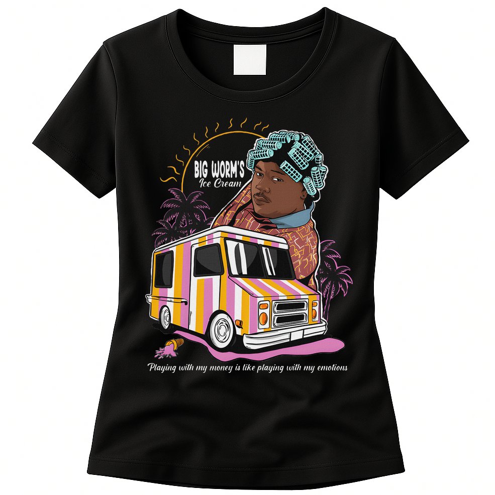 Big Worms Vintage Funny Ice Cream What Chu Want Womens T-Shirt