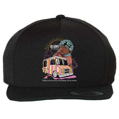 Big Worms Vintage Funny Ice Cream What Chu Want Wool Snapback Cap