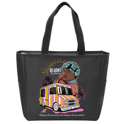 Big Worms Vintage Funny Ice Cream What Chu Want Zip Tote Bag