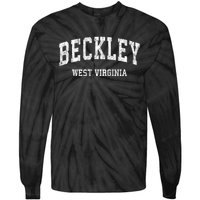 Beckley West Virginia Wv Vintage Varsity Sports Design Tie-Dye Long Sleeve Shirt