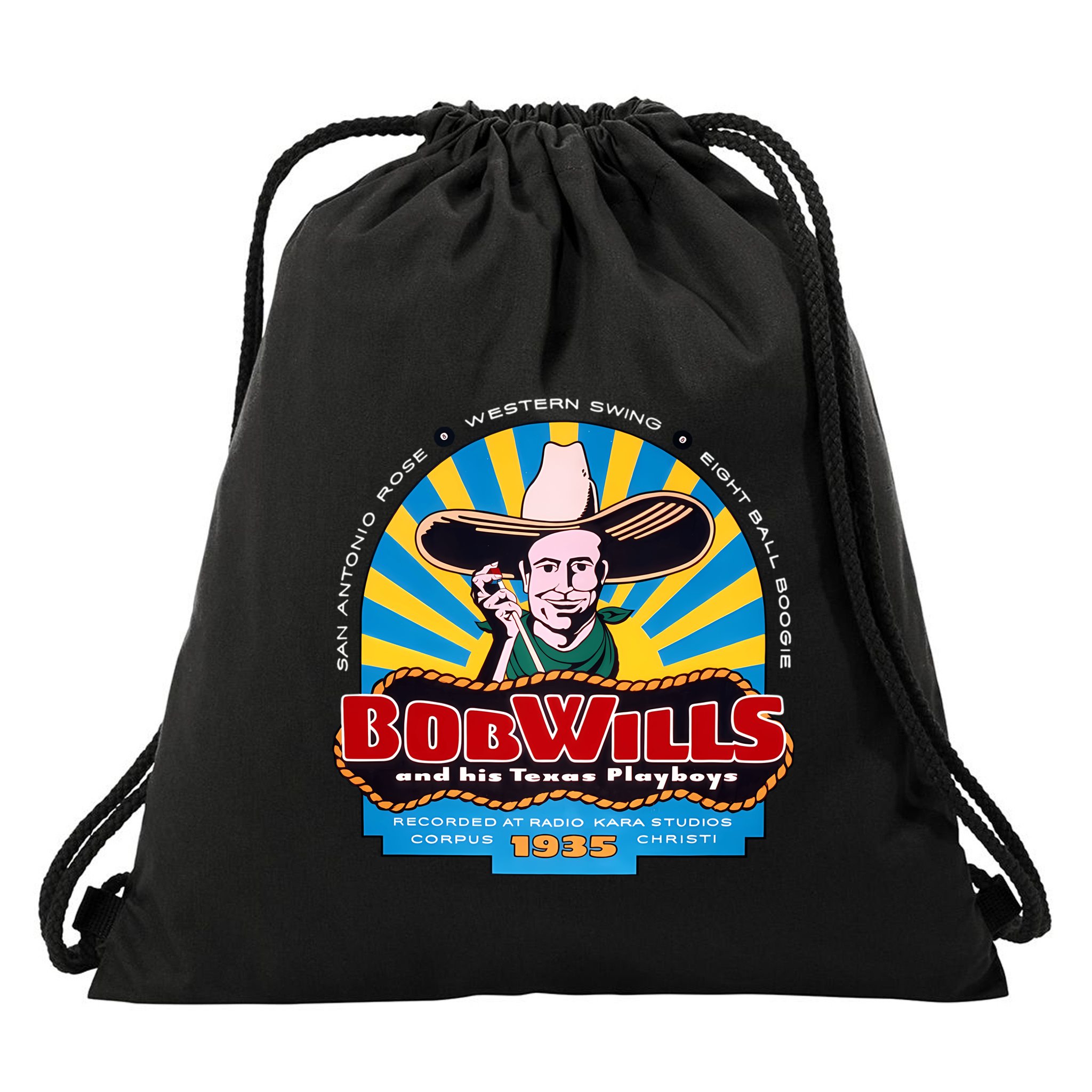 Bob Wills Western Boogie Swing Drawstring Bag
