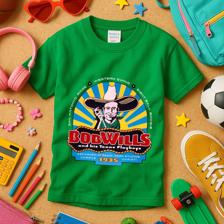 Bob Wills Western Boogie Swing Kids T-Shirt