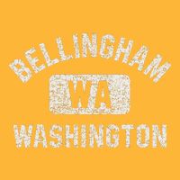 Bellingham Wa Washington Gym Style Distressed White Print Sustainable Knit Beanie