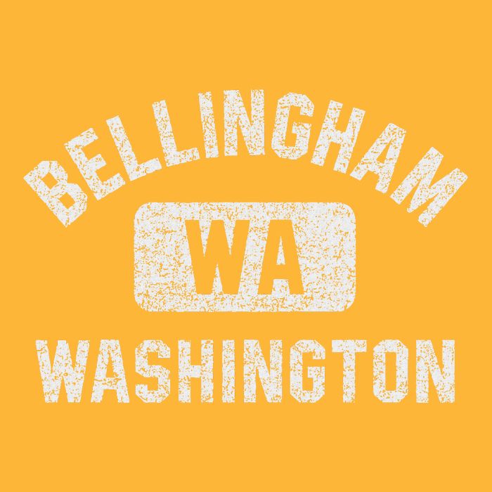 Bellingham Wa Washington Gym Style Distressed White Print Sustainable Knit Beanie