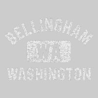 Bellingham Wa Washington Gym Style Distressed White Print Tie-Dye T-Shirt
