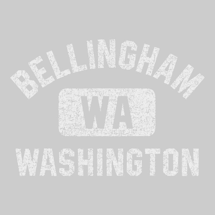 Bellingham Wa Washington Gym Style Distressed White Print Tie-Dye T-Shirt