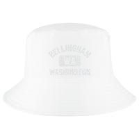 Bellingham Wa Washington Gym Style Distressed White Print Cool Comfort Performance Bucket Hat