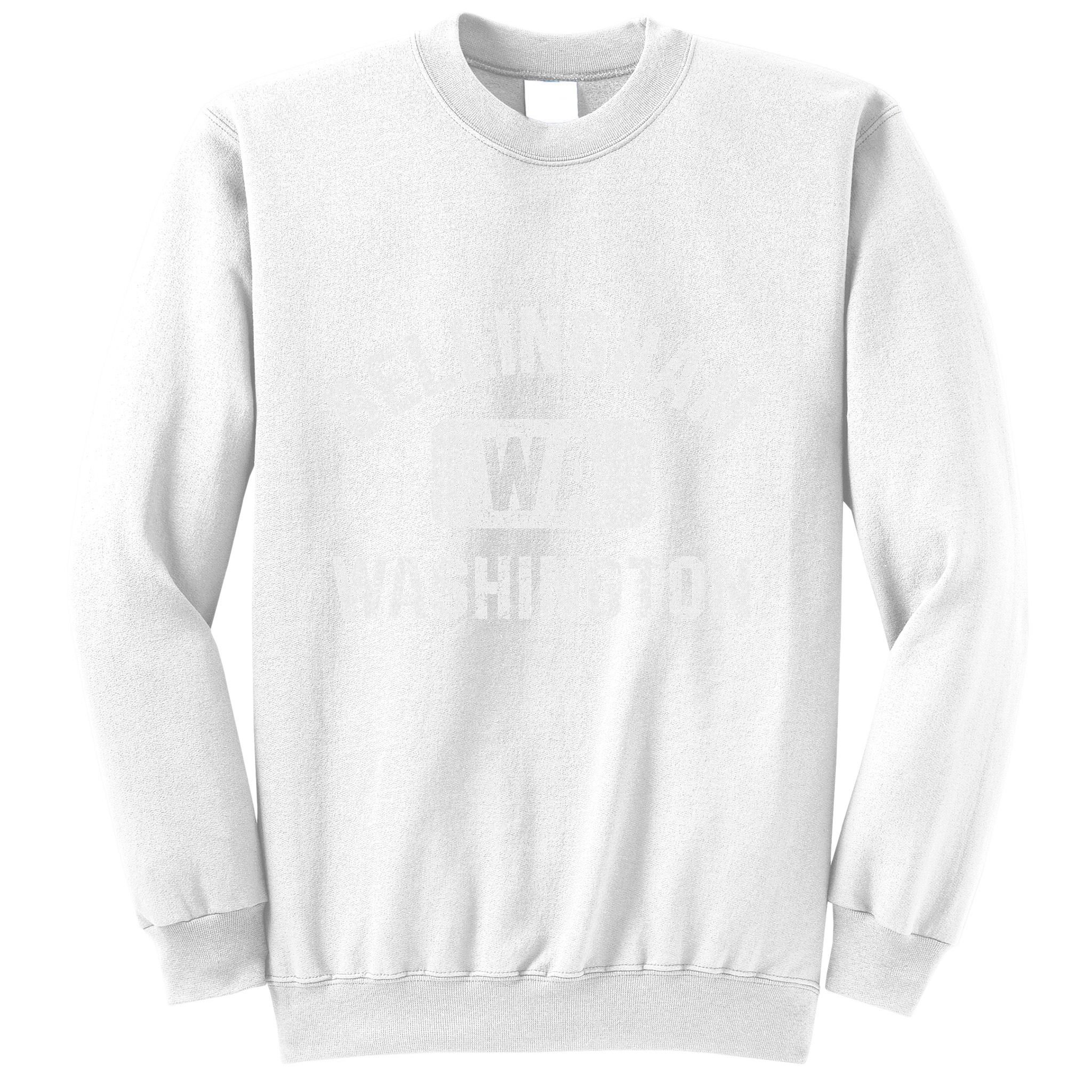 Bellingham Wa Washington Gym Style Distressed White Print Sweatshirt