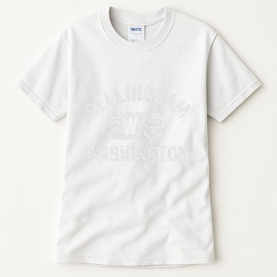 Bellingham Wa Washington Gym Style Distressed White Print Tall T-Shirt